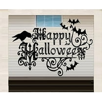 HAPPY HALLOWEEN with BATS,: Halloween Decal LRG 20" x 28"