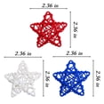 thumbnail image 5 of Janrevotw Rattan Decorative Holiday Arrangement Hanging 4th Of July Star Shaped Rattan Ball Decoration, Red, White And Blue Decorative Hanging Wicker Balls For Patriotic Independence Day Home Decor Va, 5 of 7