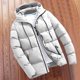 thumbnail image 4 of Ceisia Men Short Puffer Jacket Lightweight Hood Winter Windproof Zip Up Hoodie Drawstring with Pockets White XXXL Gift, 4 of 8
