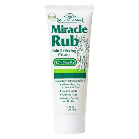 Miracle Rub Pain Relieving Cream 4 ounce tube with 42% (Best Place To Rub Testosterone Cream)