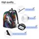 thumbnail image 3 of Disketp Colorful Haired White Horse Mochila de Lona Estampada, Mochila Escolar de Viaje Ligera para Estudiantes y Portátil-Small, 3 of 5