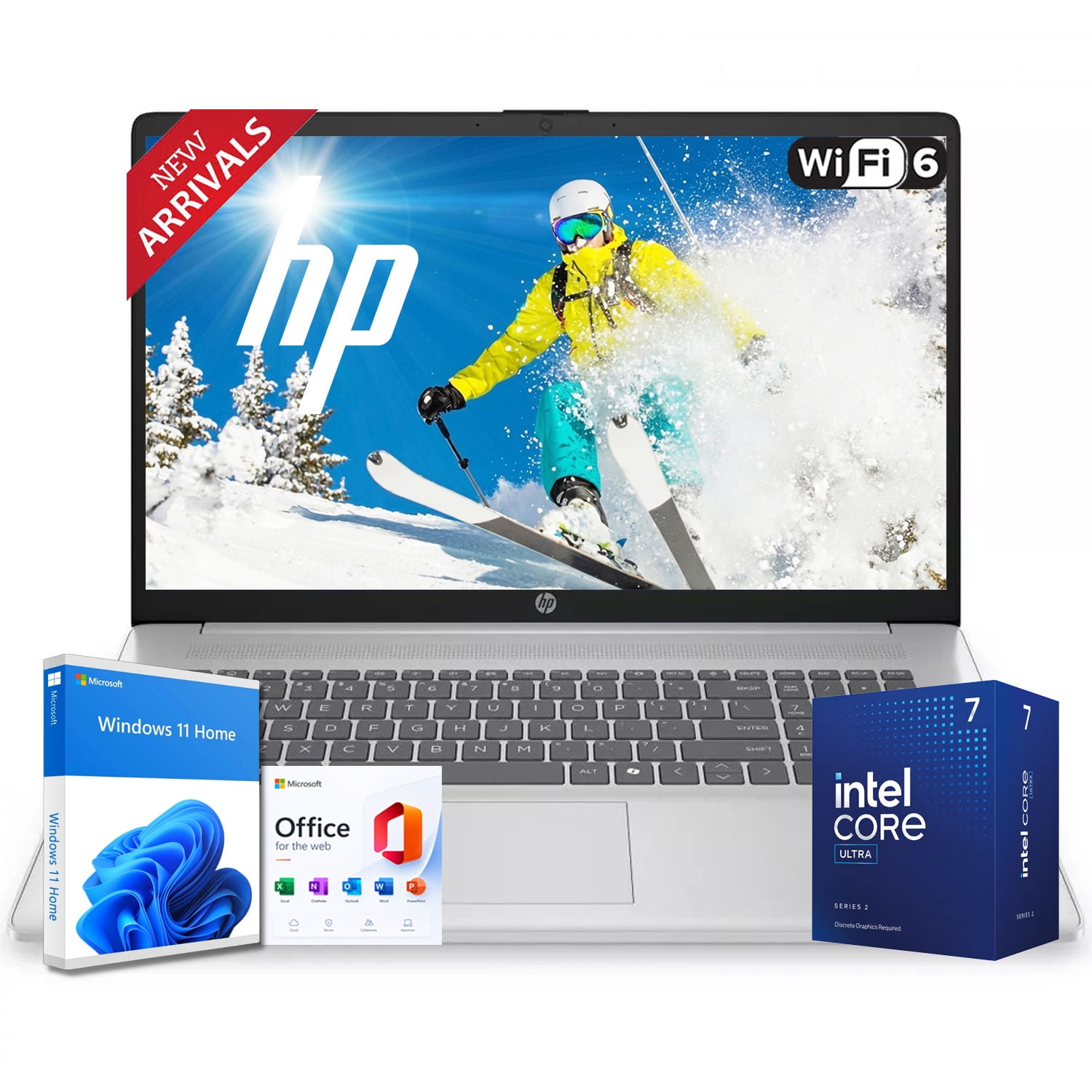 HP 2026 New 15.6" Touchscreen Business Laptop, Intel Core Ultra 7 255U CPU, 16GB DDR5 RAM, 512GB PCIe, Fingerprint Reader, Backlit Keyboard, Wi-Fi 6, Long Battery Life, Windows 11 with MS 365 for Web