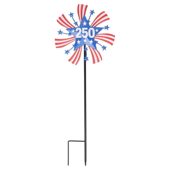 250 Stars and Stripes Windmill Yard Stake, Red/White/Blue, 24.5", Patriotic by Way To Celebrate