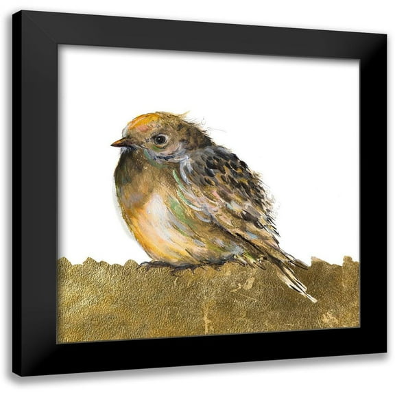 Pinto, Patricia 12x12 Black Modern Framed Museum Art Print Titled - Gold Bird