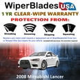 thumbnail image 2 of 2008 Mitsubishi Lancer Beam Wiper Blades Wipers w/1yr Warranty (Set of 2), 2 of 5