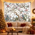 thumbnail image 3 of Flowering Tree in an Ornate Garden, Romantic Vintage for Nature Lovers, Botanical Home Decor, Housewarming Gift, Tapestry Wall Hanging for Bedroom and Living Room, 3 of 7