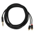 thumbnail image 1 of Cable de 6,35 mm a 2 RCA chapado en oro, adaptador de audio estéreo macho de 1/4 de pulgada a 2 RCA, divisor en Y, cable RCA de 3 m, 1 of 14