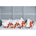 thumbnail image 2 of Ambesonne Poppy Flower Throw Pillow Cover 4 Pack, Vibrant Bloom Bouquet, 24", Olive Green Vermilion, 2 of 5