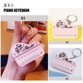 thumbnail image 3 of Miangastore 2Pcs Piano Keychain Mini Piano Keyboard Keyring Instrument Bag Hanging Pendant Charm, 3 of 8