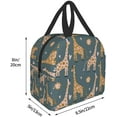 thumbnail image 3 of Sunyuer Girls Giraffe Pattern Insulated Waterproof Oxford Cloth Reusable Lunch Bag, 3 of 6