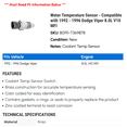 thumbnail image 2 of Water Temperature Sensor - Compatible with 1992 - 1996 Dodge Viper 8.0L V10 MFI 1993 1994 1995, 2 of 2