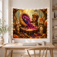 thumbnail image 5 of Woodland Animals with Berry Pie in Autumn Forest, Whimsical Illustration for Nature Lovers, Wildlife Wall Art Decor, Housewarming Gift Tapestry Wall Hanging for Living Room and Dorm, 5 of 7