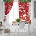 thumbnail image 5 of Fsddascl Red Christmas Blackout Curtains for Bedroom/Living Room, Thermal Insulated Kitchen Curtains, Santa Snowman Elk Gifts Snowflake Xmas Grommet Darkening Window Treatment Drapes 52"x84"x2, 5 of 6