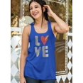 thumbnail image 2 of Slogan Love Racerback Tank Women -Image by Shutterstock, Female XX-Large, 2 of 4