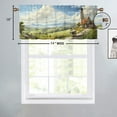 thumbnail image 4 of Farmhouse Kitchen Curtain Valances Farm Cow Windmill Barn Wood Animal Window Treatment for Living Room Bedroom Bathroom 54 by 18 in, 1 Panel, 4 of 6