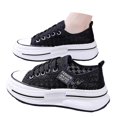 thumbnail image 3 of Women's Fashion Sneakers Platform Lace Up Breathable Mesh Casual Shoes Comfortable Lightweight Walking Shoes For Women, 3 of 9