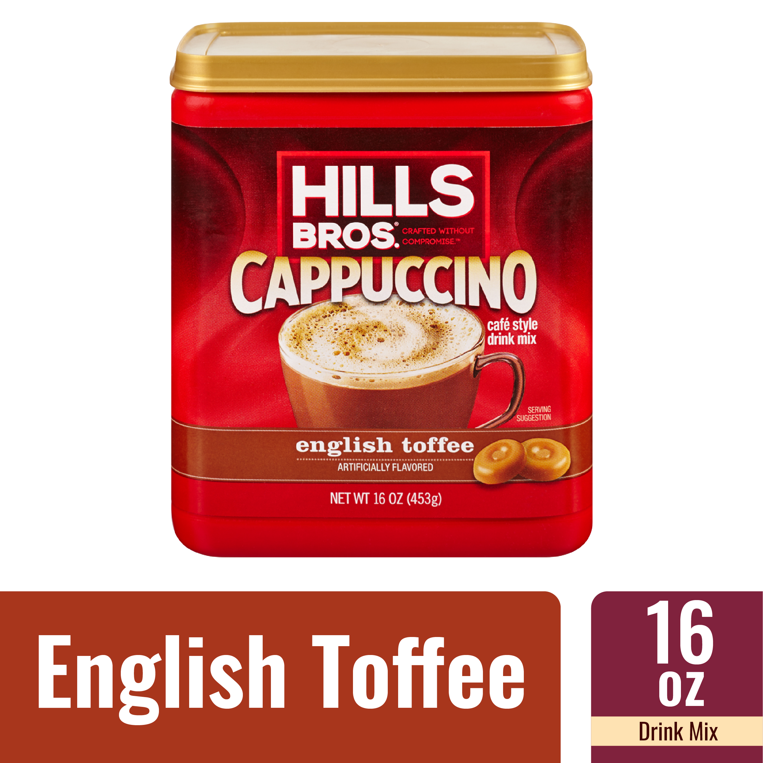 Hills Bros.® Instant Cappuccino English Toffee Coffee Mix, 16 oz