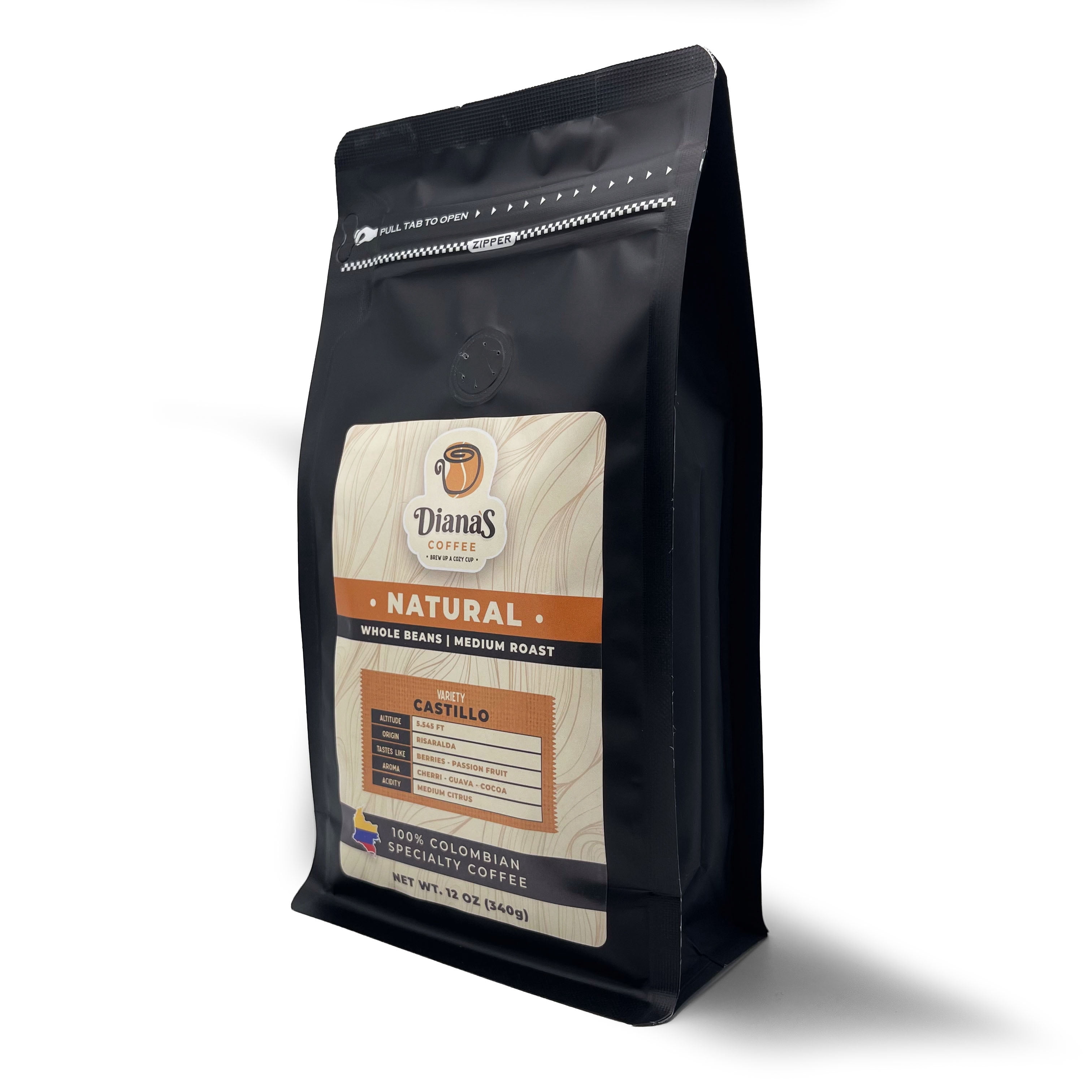 Diana's Coffee | Original Specialty | Natural | Whole Bean | 12 oz (340g)