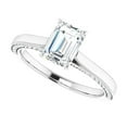 thumbnail image 3 of Arise Jewel 2.1 Ct Emerald Cut Solitaire Moissanite Rings - Engagement Wedding Hidden Halo Jewelry for Her - 14K Gold Plated Rings - Bridal Moissanite Jewelry - Anniversary Gifts for Wife, 3 of 4