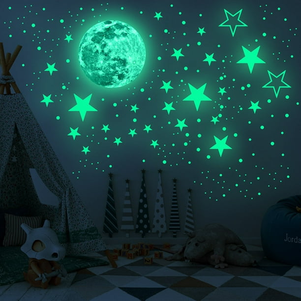 stickers muraux étoiles pour la chambre des enfants - ensemble d' autocollants muraux - bébé ciel étoilé à
