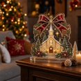 thumbnail image 6 of Diy Christmas Diamond Painting Kit, Christmas Decorations,Snowman Pearl Bead Painting With Display Frame, Easy 5D Gem Mosaic Art, Ideal Xmas Home Wall Decoration For New Crafters (Christmas Chapel), 6 of 7