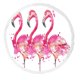 thumbnail image 1 of Toalla de playa ABPHQTO Acuarela Pink Flamingos manta de playa con borlas 150 cm de diámetro, 1 of 1