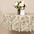 thumbnail image 2 of Nanqianyi Vintage Floral Round Tablecloth,70 Inch,Waterproof Table Cover for Dining Kitchen Party Decor, 2 of 7