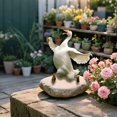 thumbnail image 6 of ICERUN 2Pcs Garden Statues,Acrylic White Goose Sculpture Yard Decor,Poultry Shape Outdoor Decorations for Yard,Style4, 6 of 7