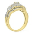 thumbnail image 2 of Dazzlingrock Collection 0.55 Carat (Ctw) 10K White Diamond Ladies Bridal Halo Engagement Ring Set 1/2 CT, Yellow Gold, Size 8, 2 of 10