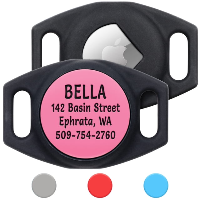 Soporte para collares de perro Airtag GoTags grabado para collar de mascotas
