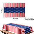 thumbnail image 2 of Tumao 2 Pack Patriotic Tablecloths 4th of July Decorations, Disposable Plastic Tablecloths 54"x108", American Flag Patriotic Theme Kit for Independence & Celebrations Decorations, 2 of 8