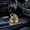 thumbnail image 4 of Gold Solar Car Aromatherapy With Aluminum Alloy Double-Ring, Suspension Rotating Design And Cologne Included For Vehicle Interior, Air Freshener And Car Decor, 4.5X4.5X3.2In 0.6Lb, 4 of 8