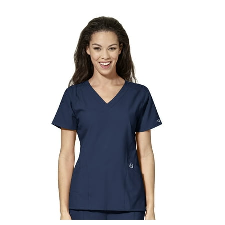 

WonderWink W123 Women s Stylized V-Neck Scrub Top