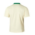 thumbnail image 3 of Ohufall Chemises de Golf pour Hommes Col Rabattu Manches Courtes Évacuant l'Humidité Performance Quotidienne Décontractée Élégante Chemises à Col pour Hommes, 3 of 3
