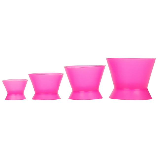 Juego de cuencos de silicona BuyWeekMX 4 piezas vaso mezclador dental compacto y ligero