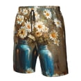 thumbnail image 4 of Balery Rustic Daisy Mason Jars Traje de Baño Estilo Hawaiano para Hombre, Shorts de Secado Rápido con Bolsillos-X-Large, 4 of 6