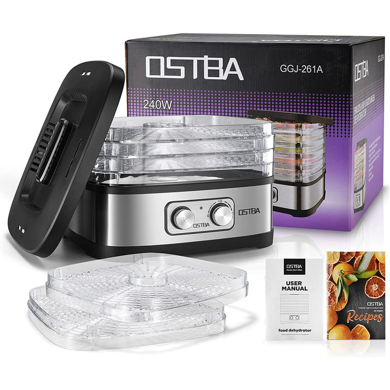 OSTBA Food Dehydrator, 5 BPA-Free Trays, Fruit Vegetables Jerky
