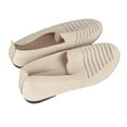 thumbnail image 4 of Women Mesh Knit Hollow Shoes Soft Soled Fashionable Elegant Casual Breathable Slip On Shoes for Shopping Khaki 39, 4 of 24