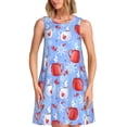 thumbnail image 1 of Easygdp coffee love cup winter para Vestido Transpirable de Mujer, Vestido Suelto de Manga Corta con Pliegues y Bolsillos para el Verano, 1 of 7