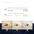 thumbnail image 4 of White Ceiling Fan With Light Remote Control Reversible Motor Dimmable Invisible Blades 19.67X6.5 Inch For Bedroom Living Room Kitchen Office 110V, 4 of 7
