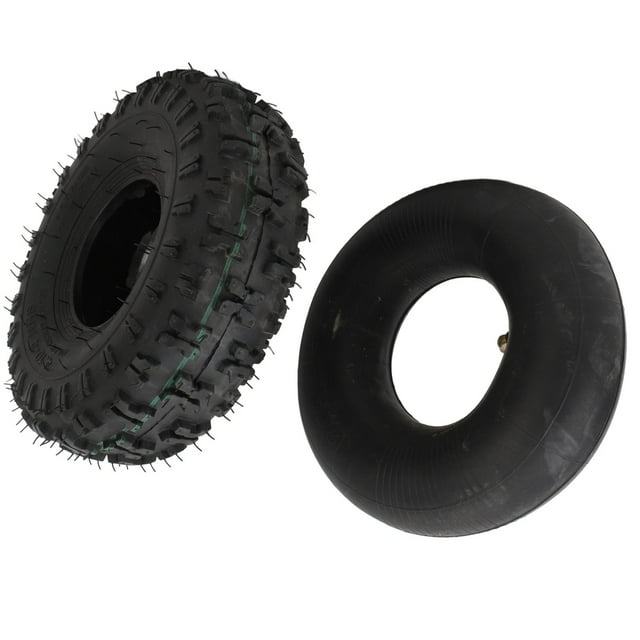 4.10-4 Tire and Inner Tube Set, Long Durability Rubber Abrasion Resistant Snowblower Tire Tube for Generator for Yard Trailers