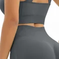thumbnail image 5 of Sujetador deportivo para Yoga, Tops, trajes con pantalones cortos, gimnasio, Fitness, chaleco deportivo sin mangas, conjunto de dos piezas para entrenamiento de gimnasio, ropa activa para mujer, 5 of 5