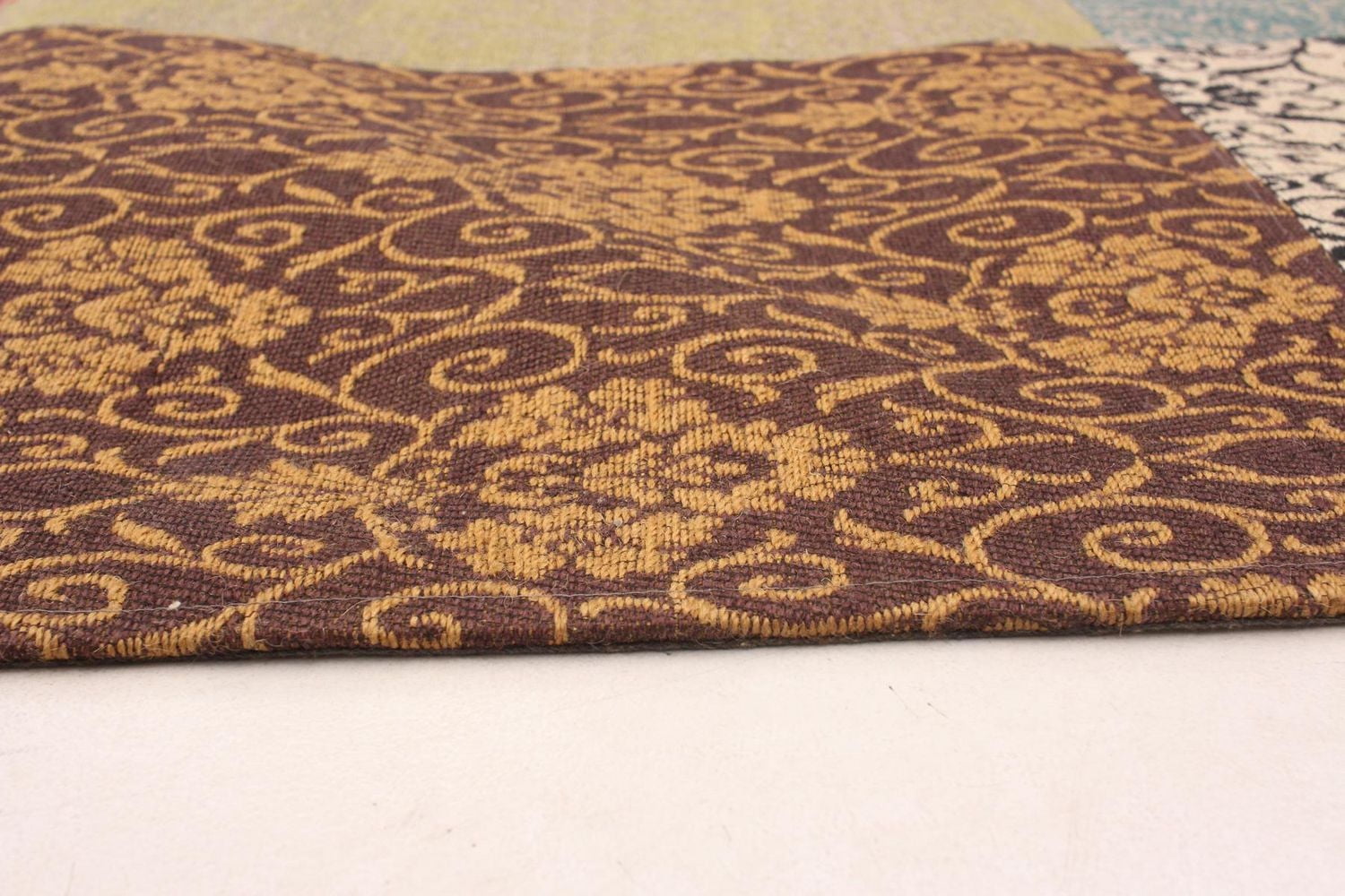 ECARPETGALLERY 5'8" x 7'6" Transitional Collage Handmade Area Rug for Living Room, Dining Room and Bedroom in Grn