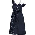 thumbnail image 1 of bar III Womens Dot Maxi A-line Dress, Blue, XX-Large, 1 of 1