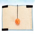 thumbnail image 4 of Cats Scratch Mat Practical Cat Scratcher Pad Toy Sisal Hemp Round Color Ball Decor Furniture Sofa Table Protector Hook and Loop Mat Pet Supplies (Single Color), 4 of 4
