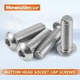 thumbnail image 3 of GFDYREE M6-1.0 x 10mm Button Head Socket Cap Screws, 18-8 Stainless Steel 304, Full Thread, Allen Socket Drive, 50 PCS, 3 of 7