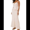 thumbnail image 2 of Conjunto de Dos Piezas para Mujer, Falda, Chaleco Abotonado, Falda Pantalón Corta, Cuello Redondo, Traje Informal de Negocios de Verano. M, 2 of 9