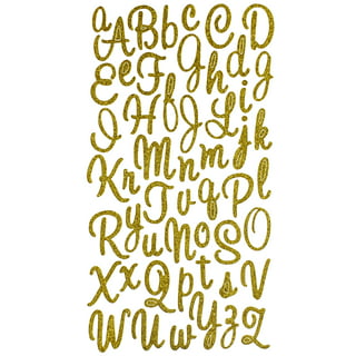Border Alphabet Letter Clear Stickers, 1/2-Inch, 85-Count 