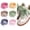 Multicolor 02, variant on 6 Pairs 1 Inch Wide Gingham Plaid Ribbon Shoelaces, Cute Satin Replacement Laces for Women