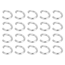 Uxcell 200Pcs Open Jump Rings, 4mm 316 Stainless Steel O Rings, Split Rings Circle Clasp Connecting Rings, Silver